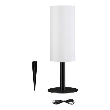 Paulmann 94221 - LED/1W IP44 Staande Lamp voor buiten, Dimbaar, Draagbaar PIPE 5V