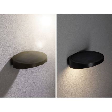 Paulmann 94246 - LED/1,2W IP44 Solarlamp voor buiten met sensor RYSE 3,7V 1800 mAh
