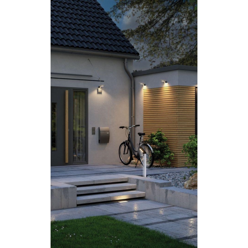 Paulmann 94252 - LED/1,2W IP44 Lampe solaire d'extérieur avec détecteur SOLEY 230V