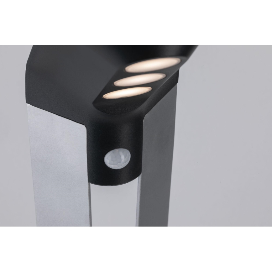 Paulmann 94252 - LED/1,2W IP44 Lampe solaire d'extérieur avec détecteur SOLEY 230V