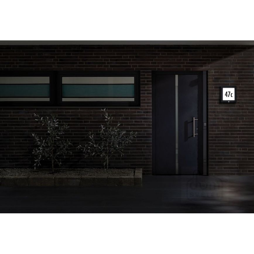 Paulmann 94255 - LED/13W IP44 Numéro de maison avec détecteur 230V