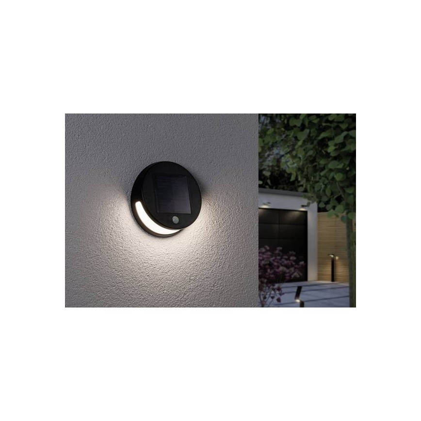 Paulmann 94265 - LED/3W IP44 Solarlamp voor buiten met sensor HELENA 3,7V 1800 mAh