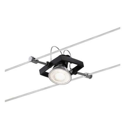 Paulmann 94290 - SET van 5x GU5,3/10W Spotverlichting voor kabelsysteem MAC 230V zwart