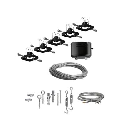 Paulmann 94290 - SET van 5x GU5,3/10W Spotverlichting voor kabelsysteem MAC 230V zwart