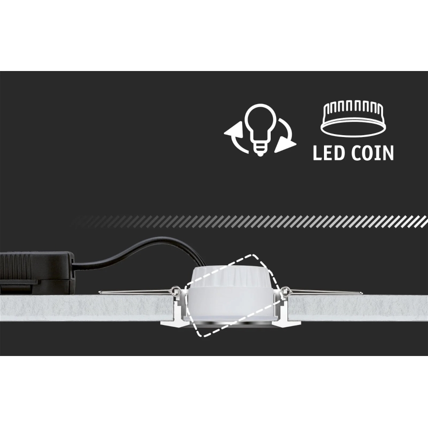 Paulmann 94292 - LED/4W IP23 Spot encastrable salle de bain COIN 230V