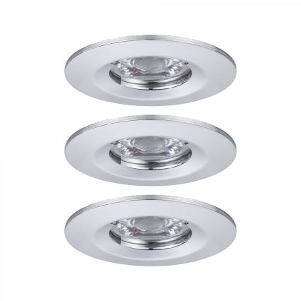 Paulmann 94303 - LOT 3xLED/4W IP44 Spot encastrable salle de bain COIN 230V