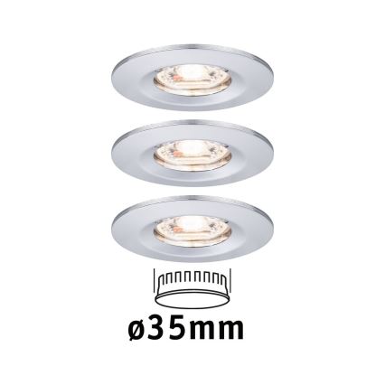 Paulmann 94303 - LOT 3xLED/4W IP44 Spot encastrable salle de bain COIN 230V