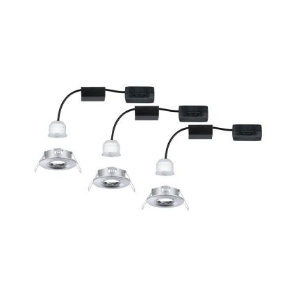 Paulmann 94303 - LOT 3xLED/4W IP44 Spot encastrable salle de bain COIN 230V