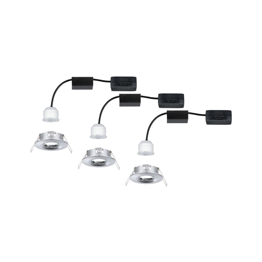 Paulmann 94303 - LOT 3xLED/4W IP44 Spot encastrable salle de bain COIN 230V
