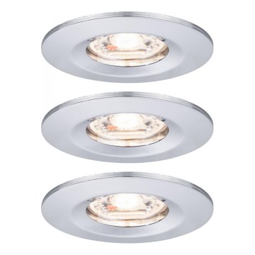 Paulmann 94303 - SET 3xLED/4W IP44 Badkamer inbouwverlichting COIN 230V