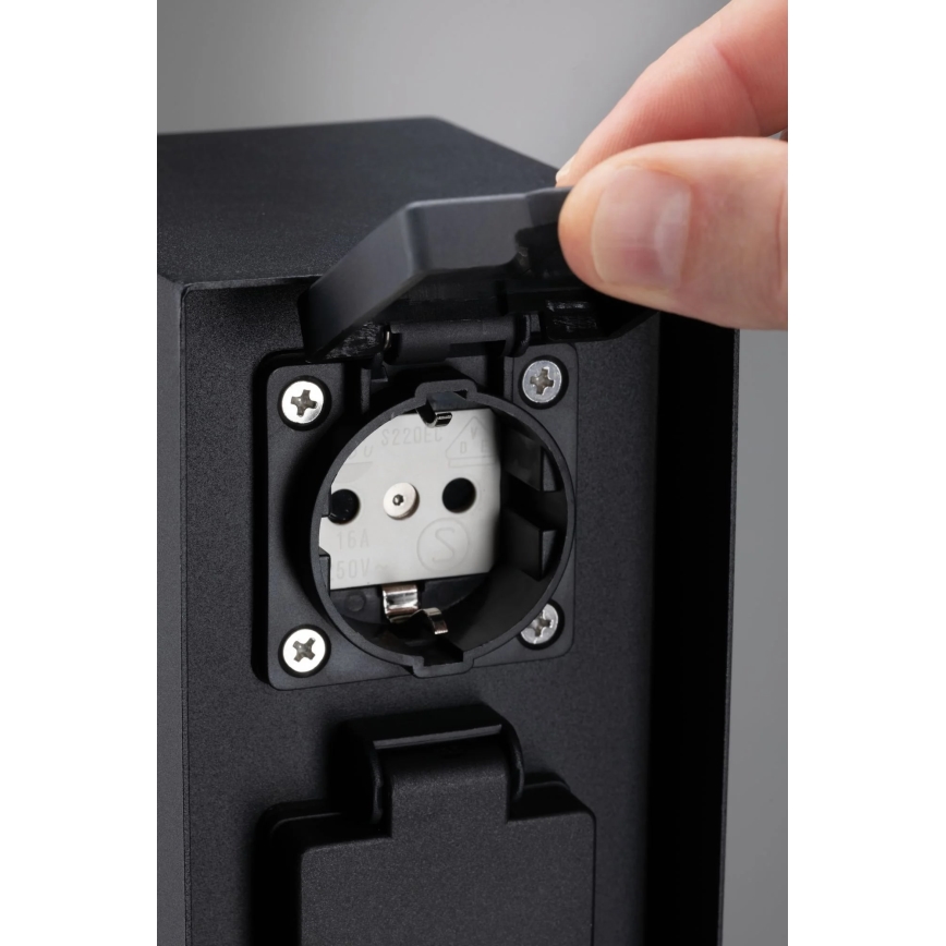 Paulmann 94313 - Buitenstopcontact zuil RIO 4Z SCHUKO 230V IP44
