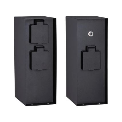 Paulmann 94315 -Buitenstopcontact zuil met schemersensor ​ RIO 3Z SCHUKO 230V IP44