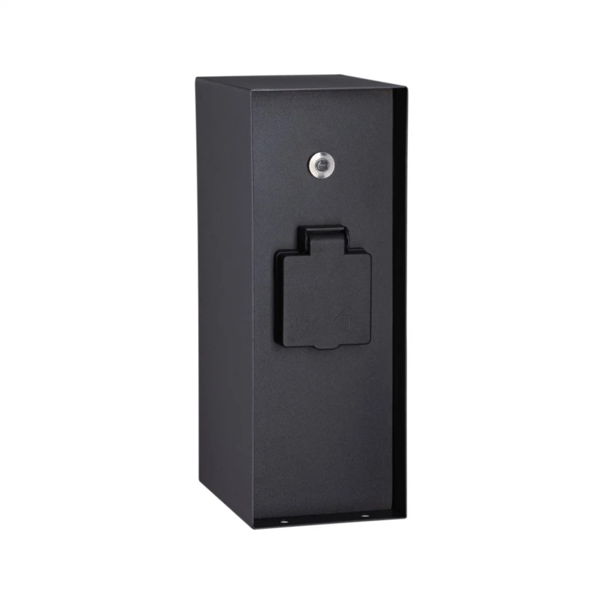 Paulmann 94315 -Buitenstopcontact zuil met schemersensor ​ RIO 3Z SCHUKO 230V IP44