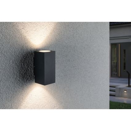 Paulmann 94328 - Applique murale extérieur 2xLED/2,8W IP44 FLAME 230V anthracite