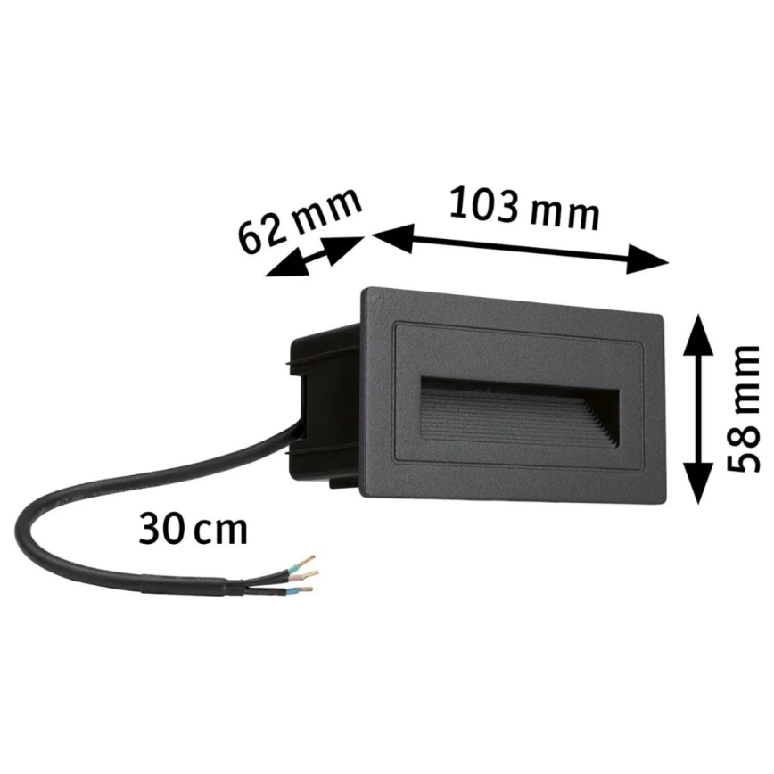 Paulmann 94383 - LED/4W IP44 Luminaire intégré d'extérieur LONG 230V