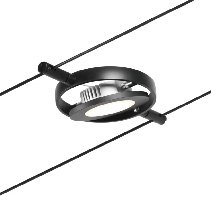 Paulmann 94418 - SET 5xLED/4,5W Compleet kabelsysteem ROUNDMAC 230V zwart