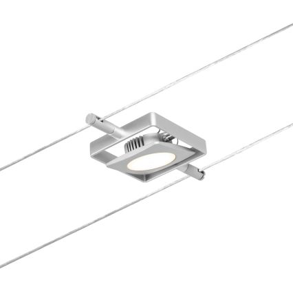 Paulmann 94420 - Ensemble de 5 LED 4,5 W, système complet de suspension sur câble MAC 230 V, chrome mat