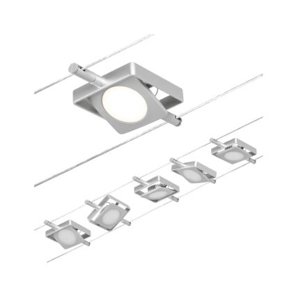 Paulmann 94420 - LOT 5xLED/4,5W Spot pour système de rail MAC 230V chrome mat