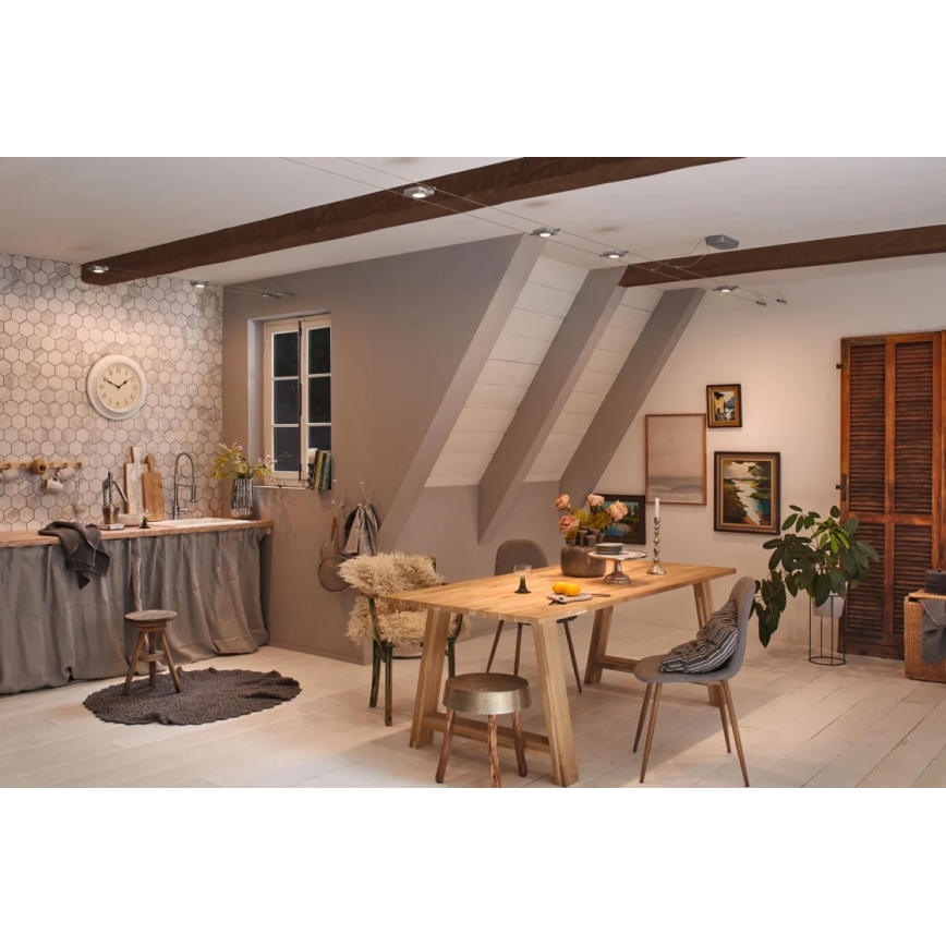 Paulmann 94420 - SET 5x LED/4,5W Compleet kabelsysteem MAC 230V mat chroom