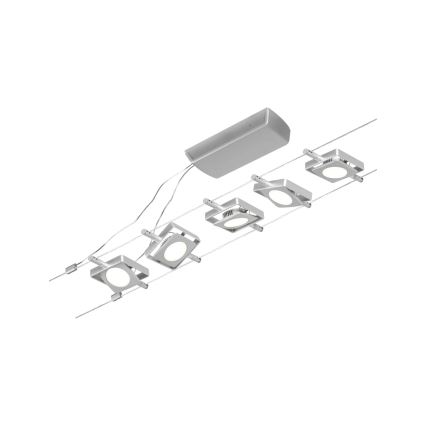 Paulmann 94420 - SET 5x LED/4,5W Compleet kabelsysteem MAC 230V mat chroom