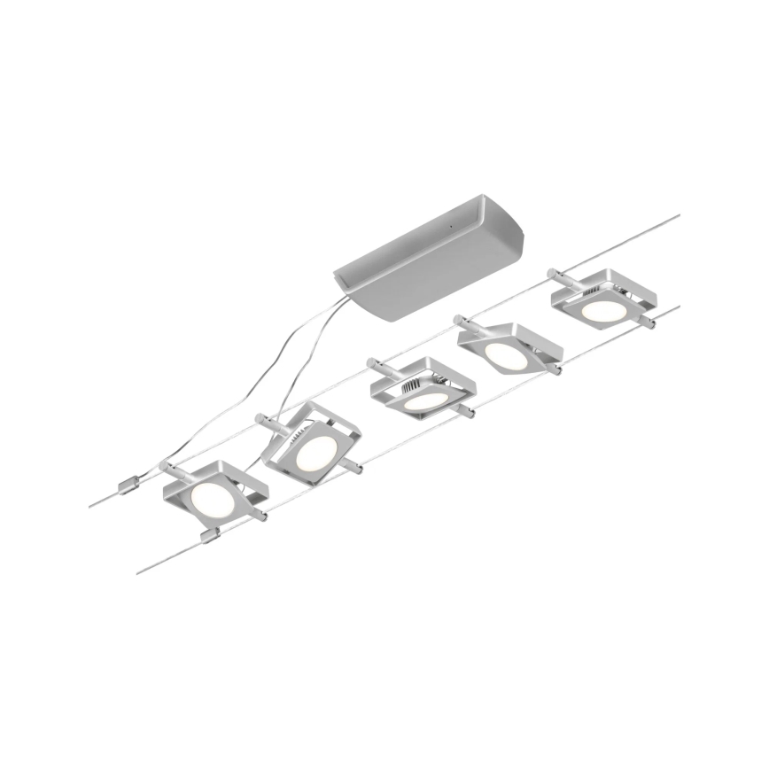 Paulmann 94420 - SET 5x LED/4,5W Compleet kabelsysteem MAC 230V mat chroom
