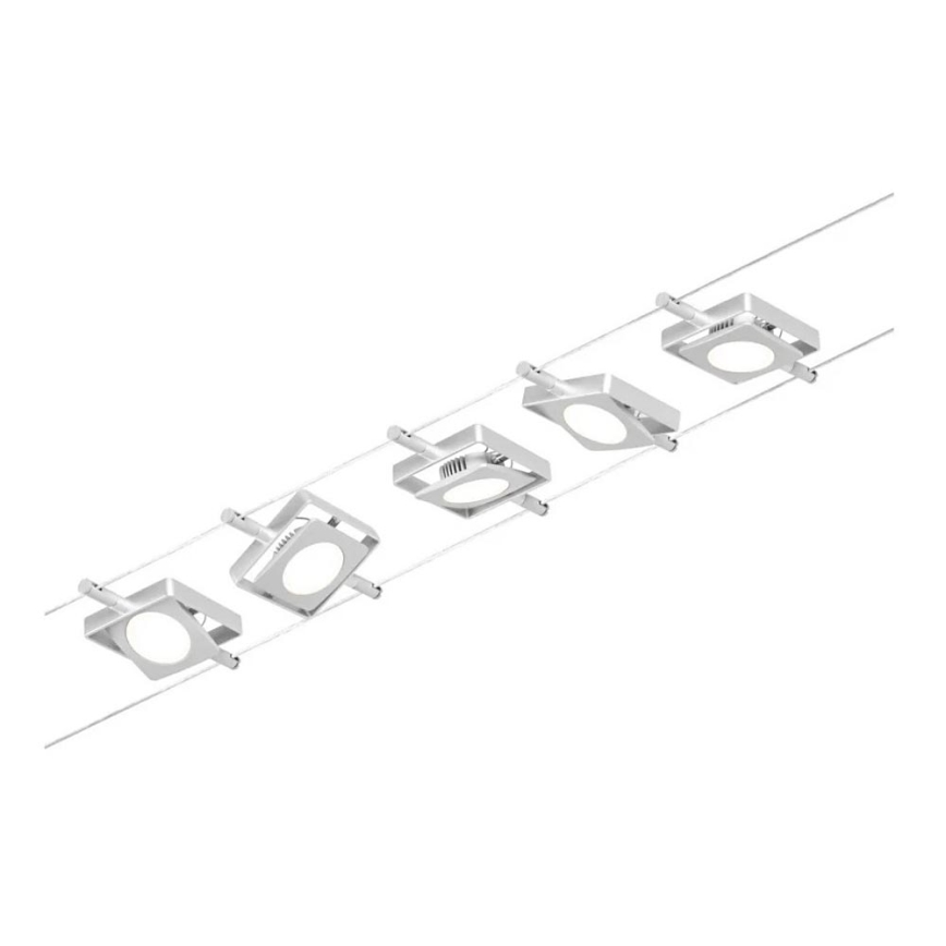 Paulmann 94420 - SET 5xLED/4,5W Spot voor een rail Systeem MAC 230V mat chroom