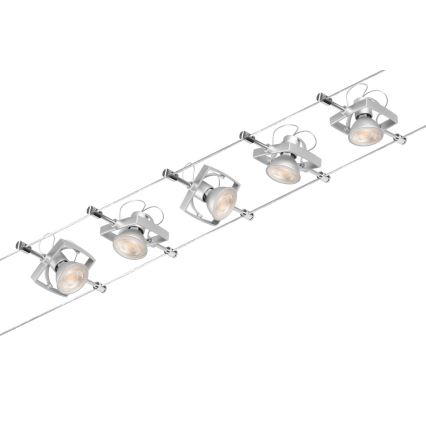 Paulmann 94430 - SET 5xGU5,3/10W Spot voor een rail Systeem MAC 230V mat chroom