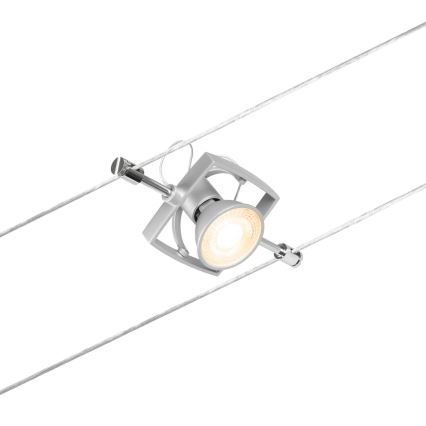 Paulmann 94430 - SET van 5x GU5,3/10W Spotverlichting voor kabelsysteem MAC 230V mat chroom