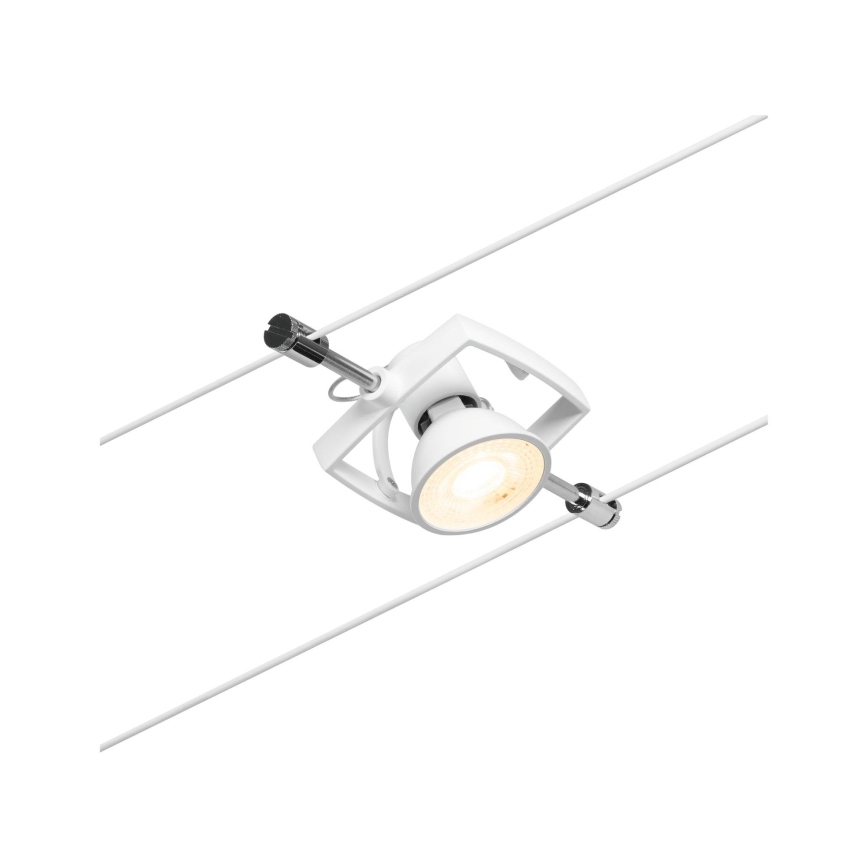 Paulmann 94432 - ENSEMBLE 5xGU5,3/10W Système complet sur câble MAC 230V blanc