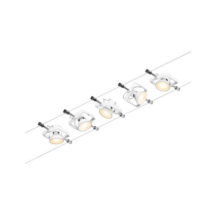 Paulmann 94432 - LOT 5xGU5,3/10W Spot pour système de rail MAC 230V blanc