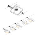 Paulmann 94432 - SET 5xGU5,3/10W Compleet kabelsysteem MAC 230V wit