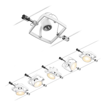 Paulmann 94432 - SET 5xGU5,3/10W Spot voor een rail Systeem MAC 230V wit