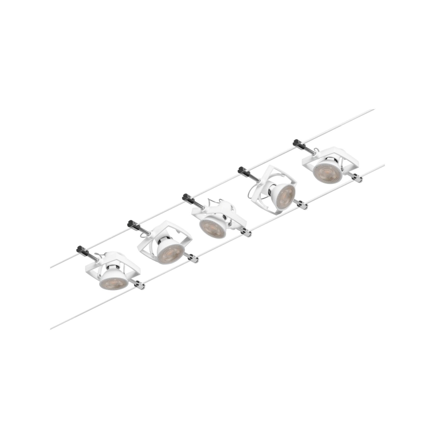 Paulmann 94432 - SET van 5xGU5,3/10W Spotverlichting voor kabelsysteem MAC 230V wit