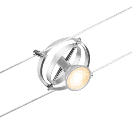 Paulmann 94436 - Kit 5xGU5,3/10W Système complet sur câble CARDAN 230V chrome mat