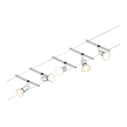 Paulmann 94442 - SET van 5x GU5,3/10W Spotverlichting voor kabelsysteem SALT 230V mat chroom