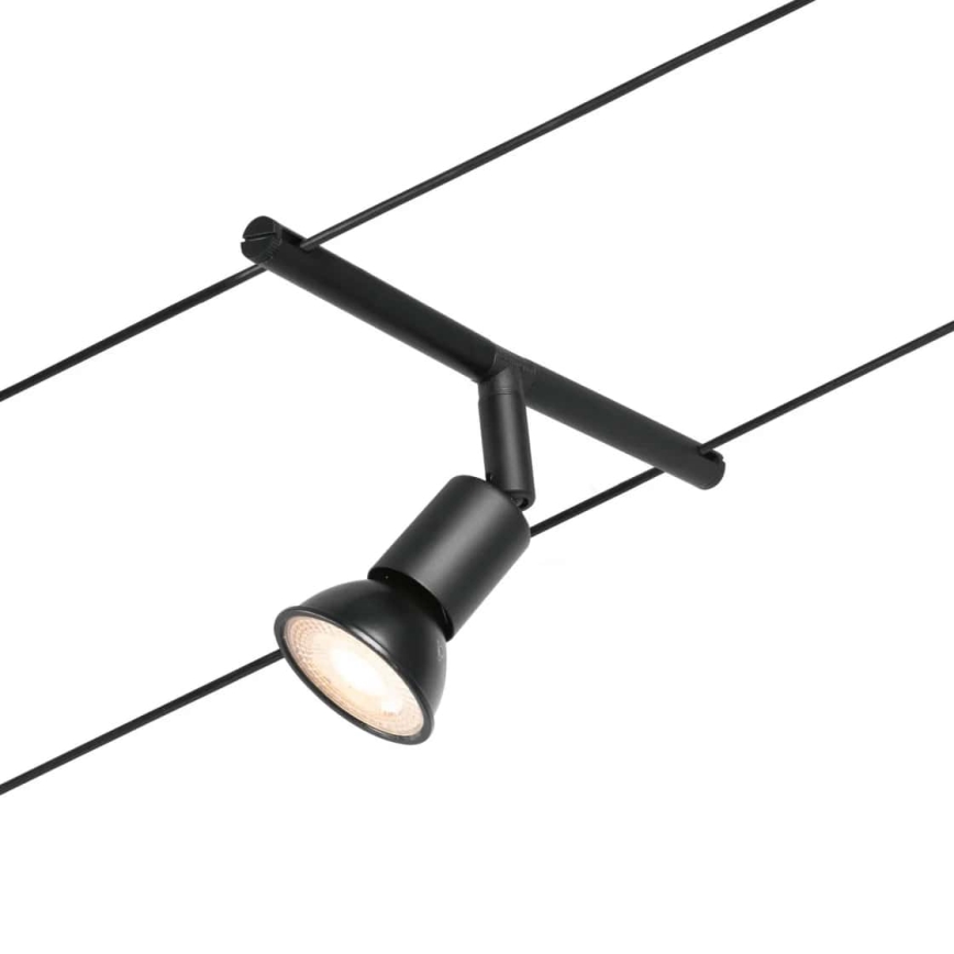 Paulmann 94446 - SET 5x GU5,3/10W Compleet kabelsysteem SALT 230V zwart