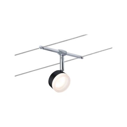 Paulmann 94457 - Ensemble 5x LED/4W Système complet sur câble CLEAR 230 V noir/chrome brillant