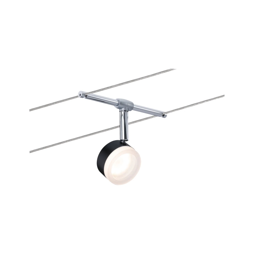 Paulmann 94457 - Set van 5x LED/4W spots voor kabelsysteem CLEAR 230V, zwart/glanzend chroom