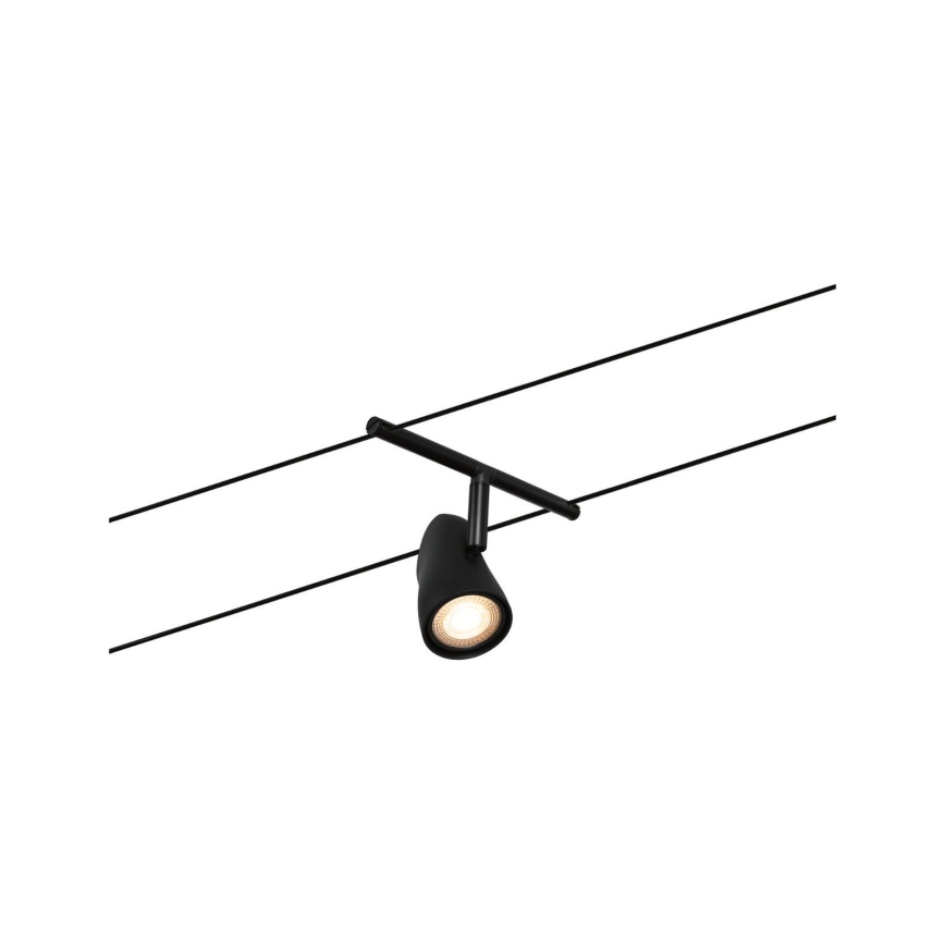 Paulmann 94469 - Set van 5x GU5,3/10W compleet kabelsysteem CUP 230V zwart