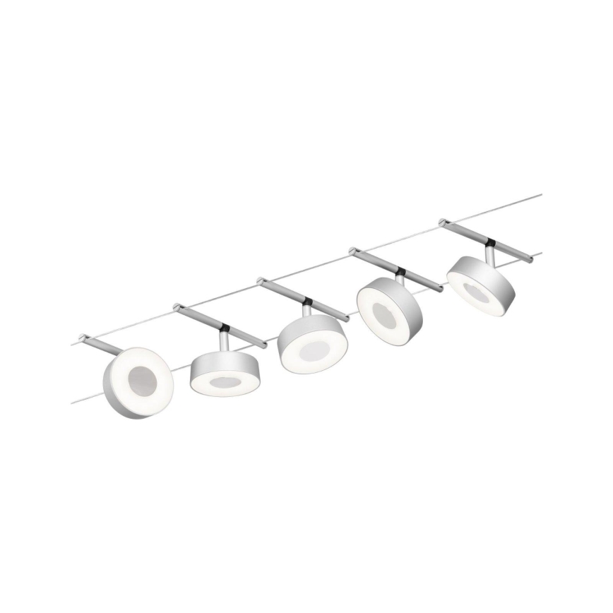 Paulmann 94475 - KIT 5x LED/5W Système complet sur câble CIRCLE 230V chrome mat