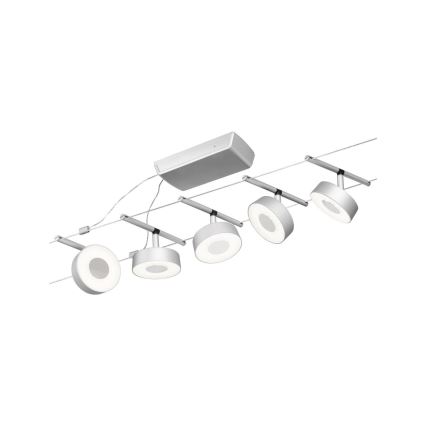 Paulmann 94475 - SET 5xLED/5W Compleet kabelsysteem CIRCLE 230V mat chroom