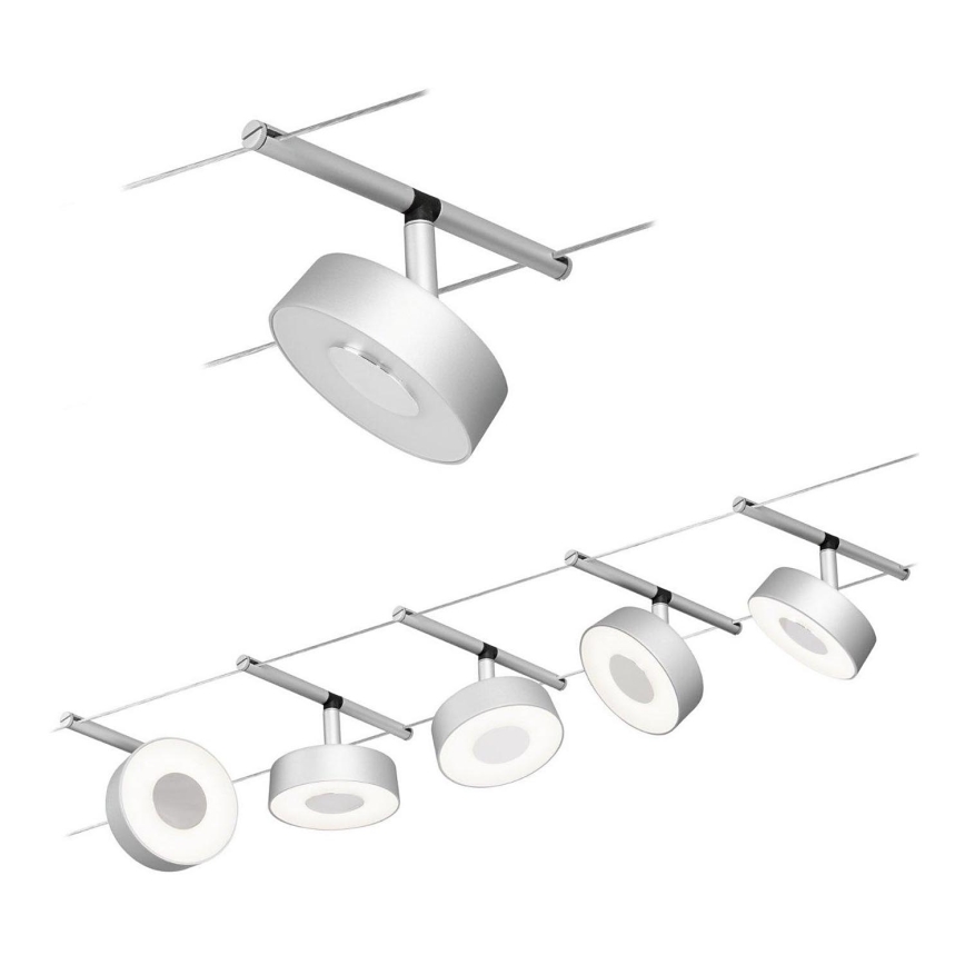 Paulmann 94475 - SET 5xLED/5W Spot voor een rail Systeem CIRCLE 230V mat chroom