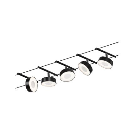 Paulmann 94479 - LOT 5xLED/5W Spot pour système de rail CIRCLE 230V noir