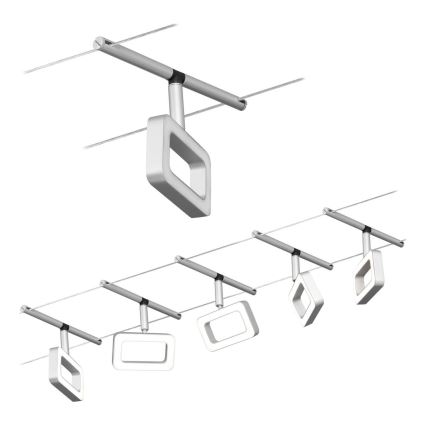 Paulmann 94481 - SET 5xLED/4,8W Compleet kabelsysteem FRAME 230V mat chroom