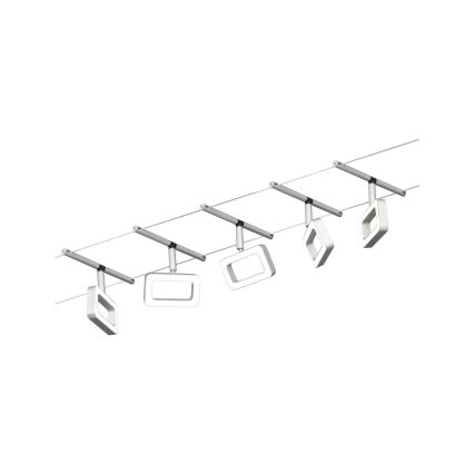 Paulmann 94481 - SET 5xLED/4,8W Compleet kabelsysteem FRAME 230V mat chroom