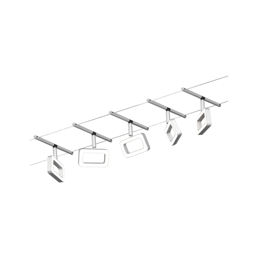 Paulmann 94481 - SET 5xLED/4,8W Compleet kabelsysteem FRAME 230V mat chroom
