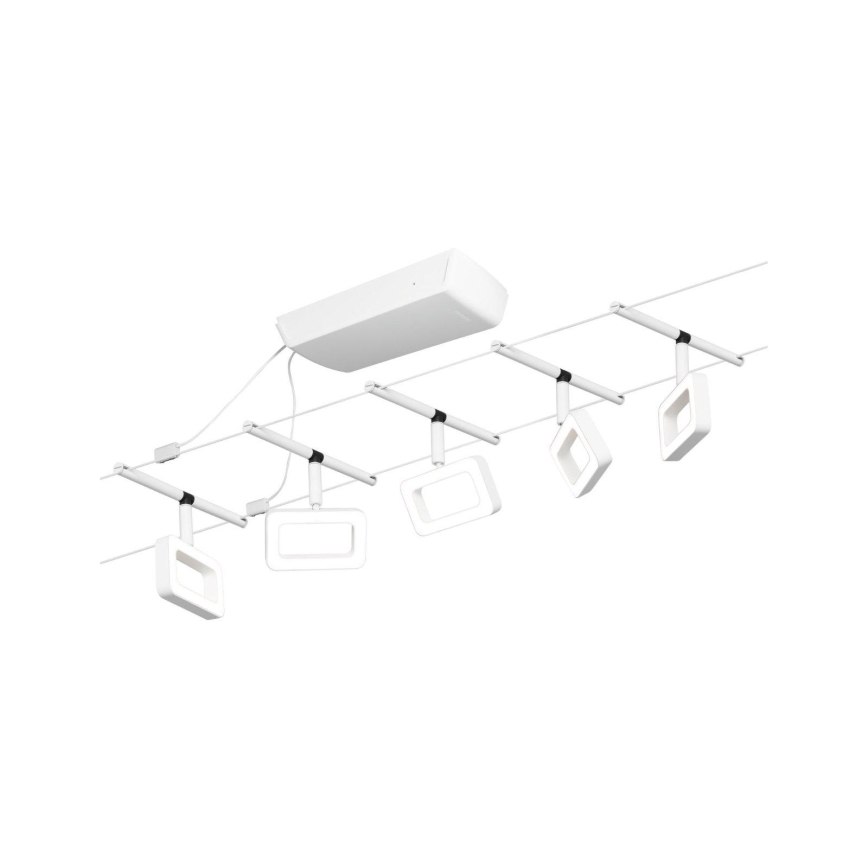 Paulmann 94483 - SET 5x LED/4,8W compleet kabelsysteem FRAME 230V wit