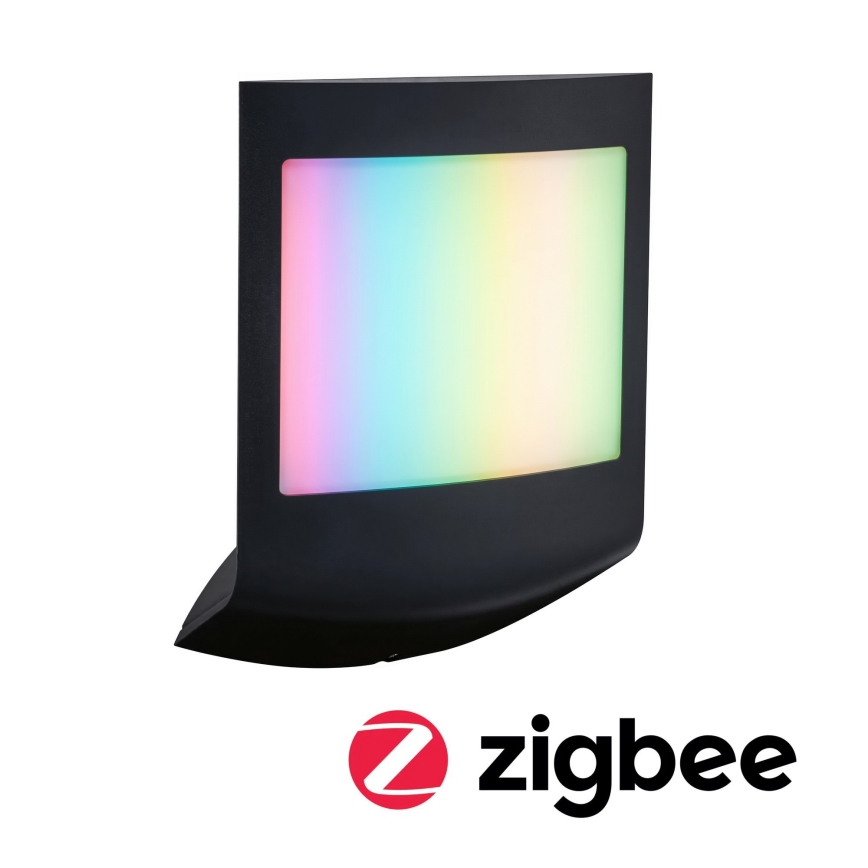 Paulmann 94513 - RGBW LED/8,2W IP44 Applique murale d'extérieur dimmable avec détecteur de mouvement et capteur crépusculaire PADEA 230V anthracite