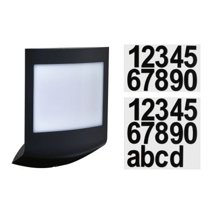 Paulmann 94513 - RGBW LED/8,2W IP44 dimbare huisnummerverlichting met bewegings- en schemersensor PADEA 230V antraciet