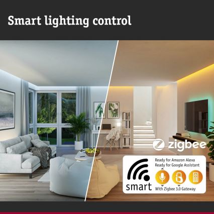 Paulmann 94513 - LED RGBW/8,2W IP44 Applique pour numéro de maison à intensité réglable avec détecteur de mouvement et détecteur crépusculaire PADEA 230V anthracite